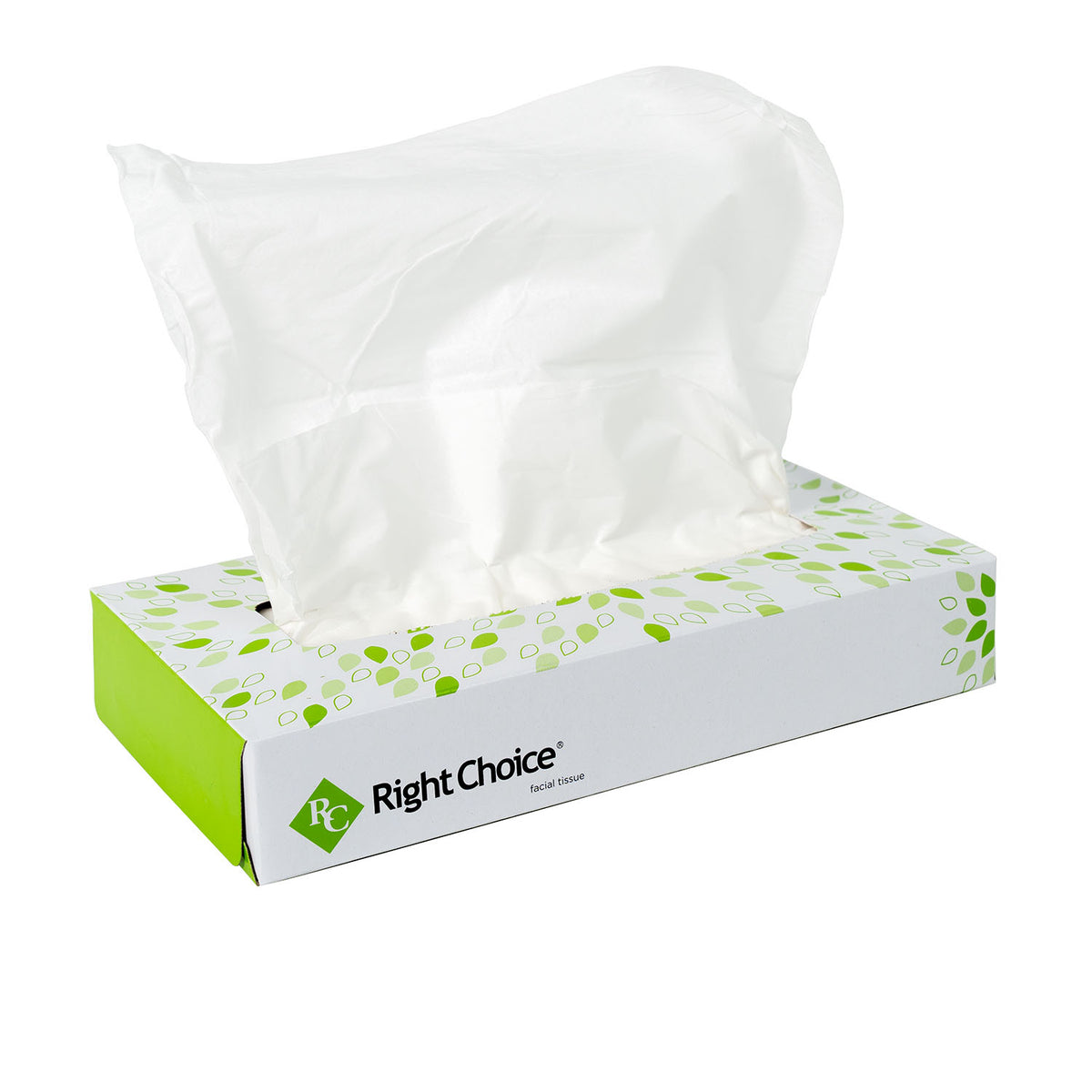 Right Choice™ Paper Facial Tissue 2-Ply 100 Sheet, White, 7.9