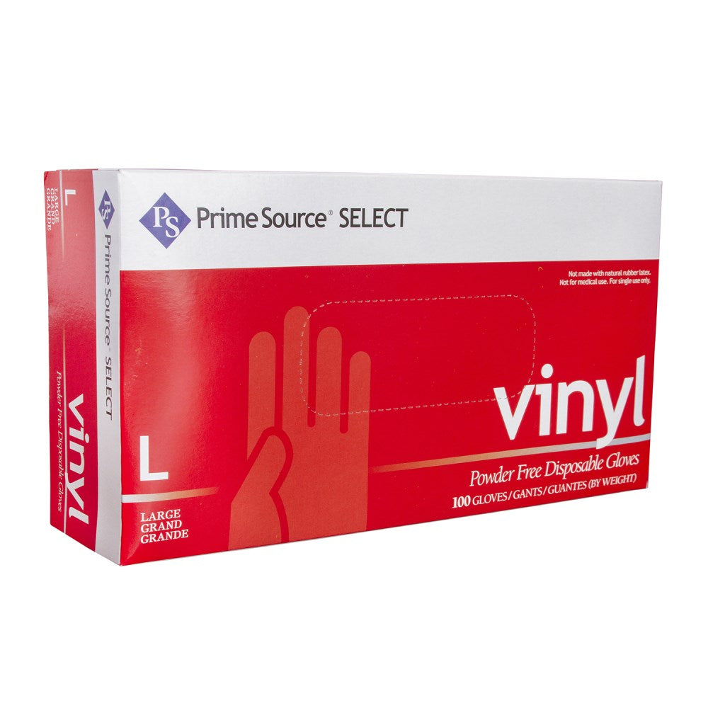 Prime Source® Select Powder Free Clear Vinyl Glove, 4.5 Mil Klear